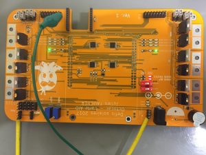Les premières diodes de la carte alimentée