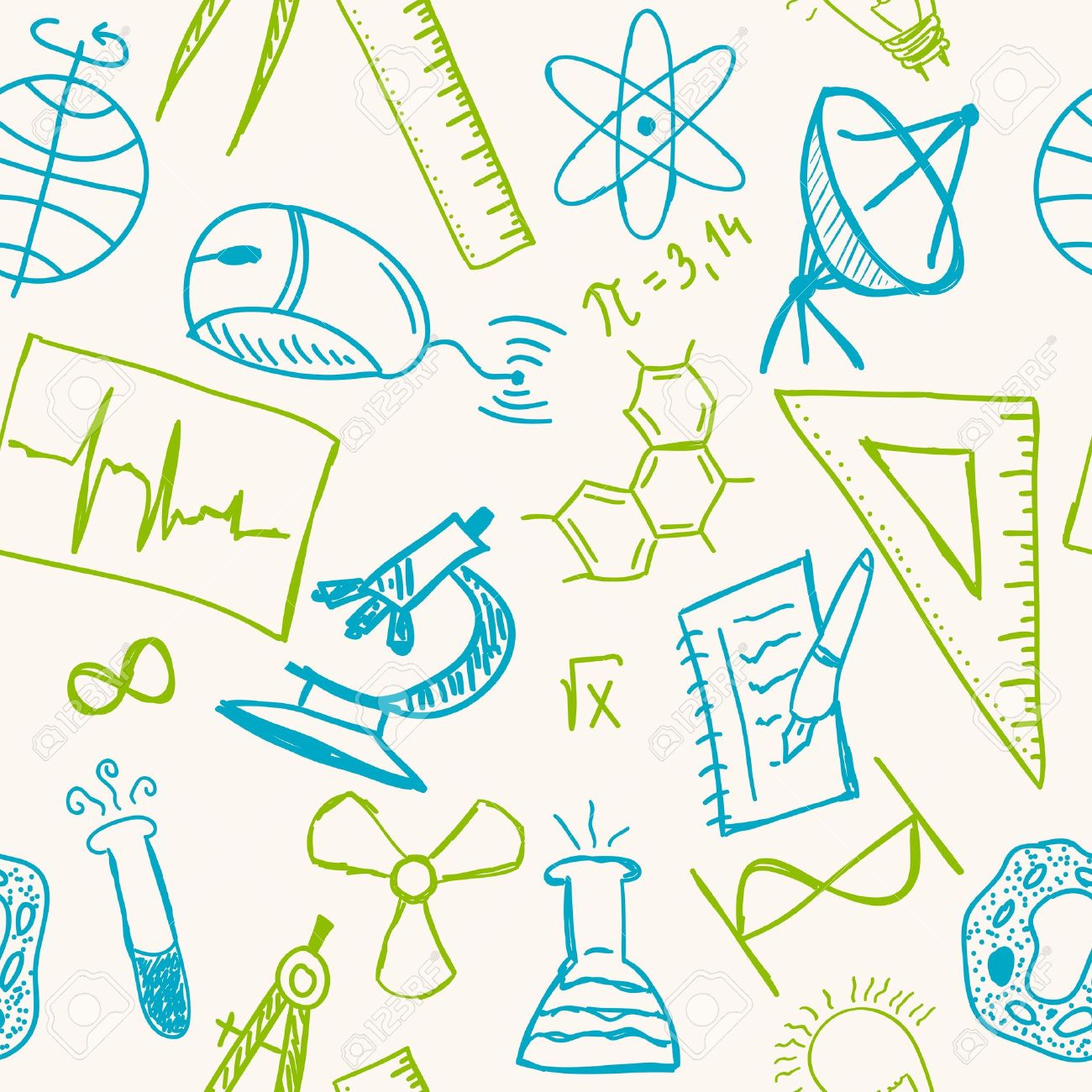 15196650Dessinssurlascienceseamlesspatternformationscientifique