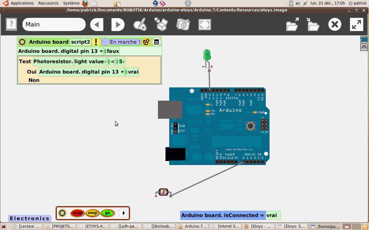 Manipulation de la carte Arduino