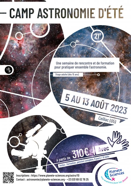 Affiche camp astronomie d'été 
