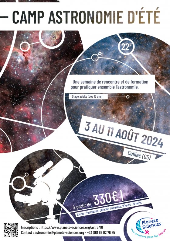 Affiche camp astronomie d'été 