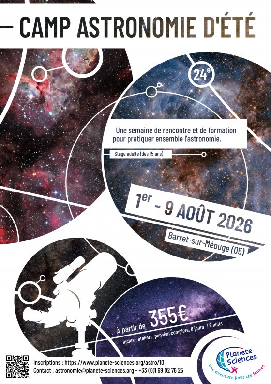 Affiche camp astronomie d'été 