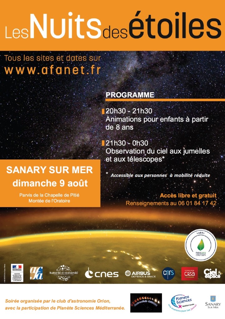 Nuit des étoiles 2015 - Sanary sur Mer