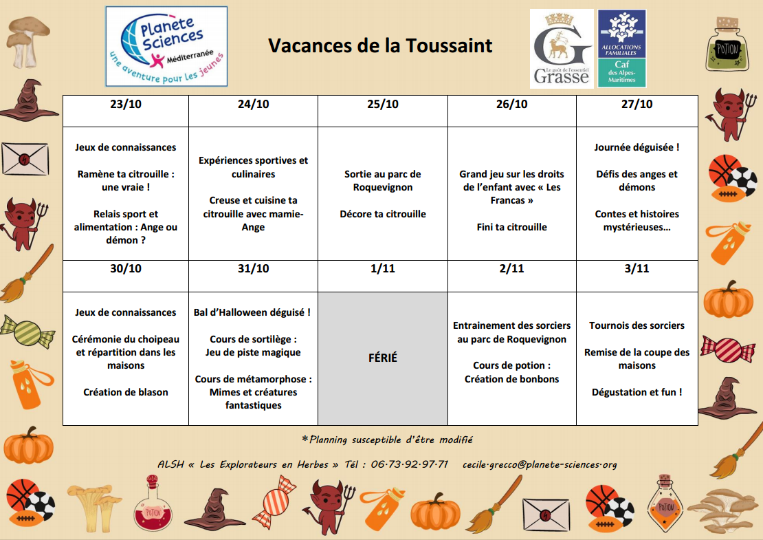 Les vacances de la Toussaint à l’ALSH de Roquevignon !